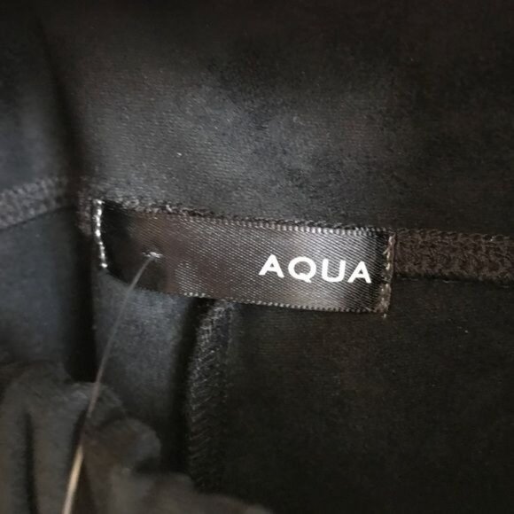 AQUA Faux Suede Pull on Leggings in Black - Small NWT - Picture 4 of 7